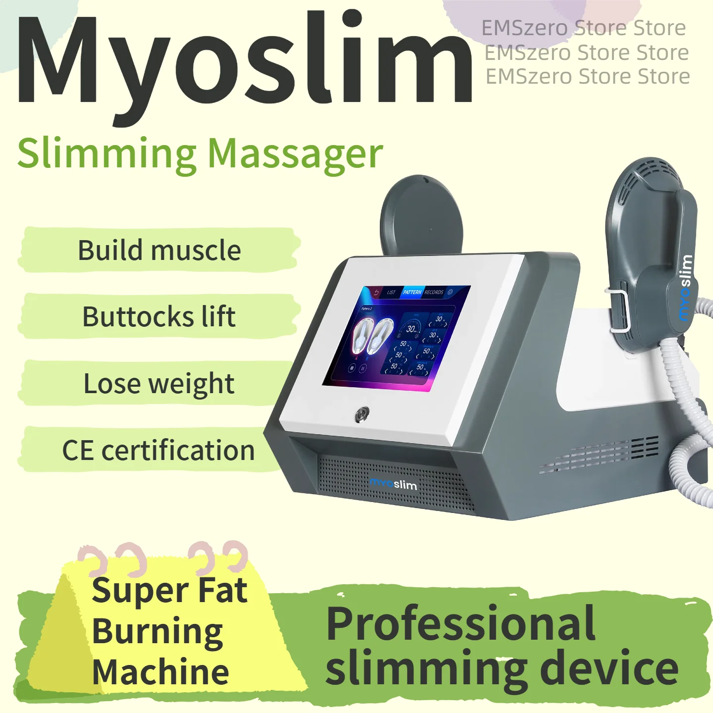 

EMS myoslim NEO RF Weight Lose Electromagnetic Body Muscle Stimulate Fat Removal Slimming Body Shaping Machine 6500W