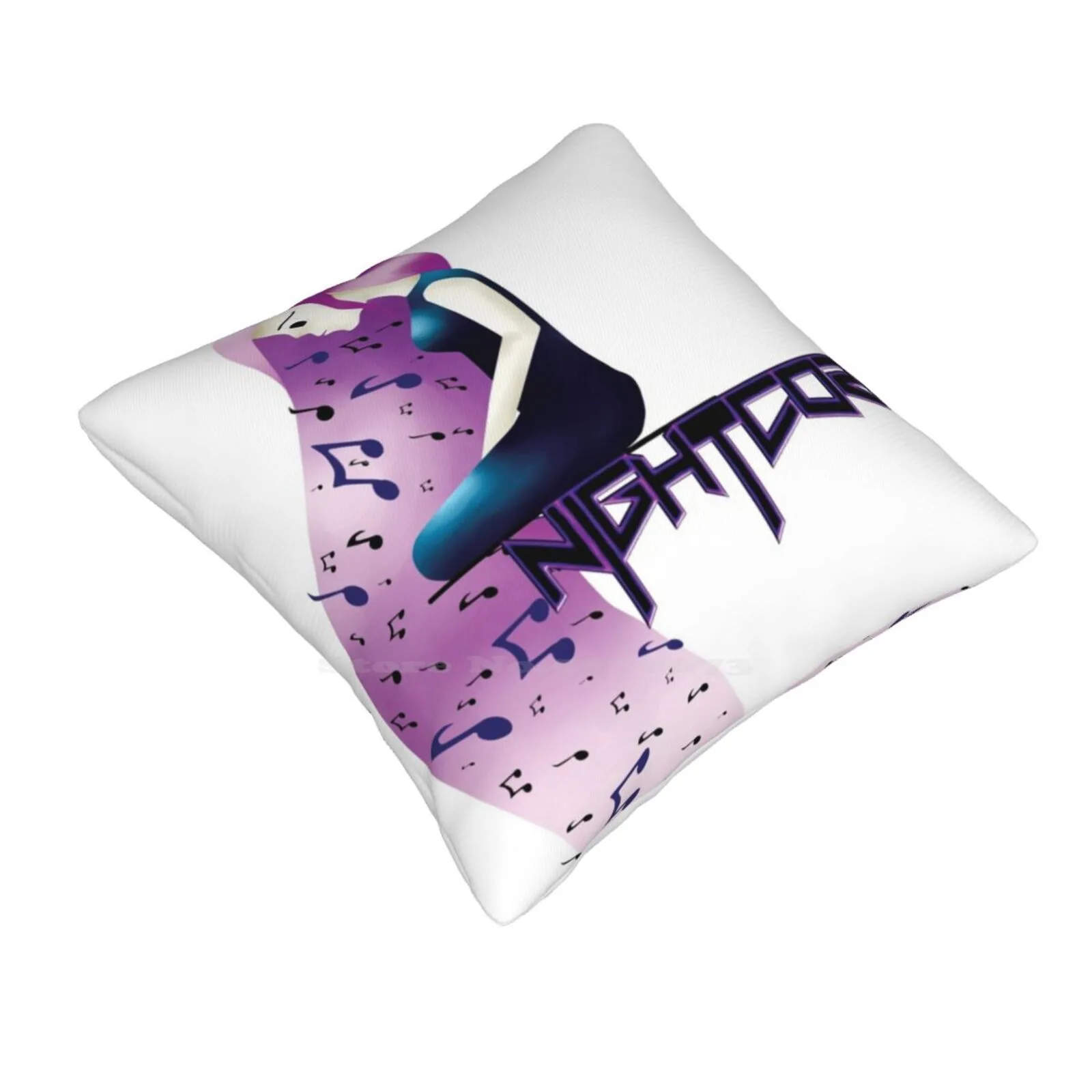 Music In Hair Soft Comfortable Pillowcase Hair Music Nightcore Pink Purple Notes Melody