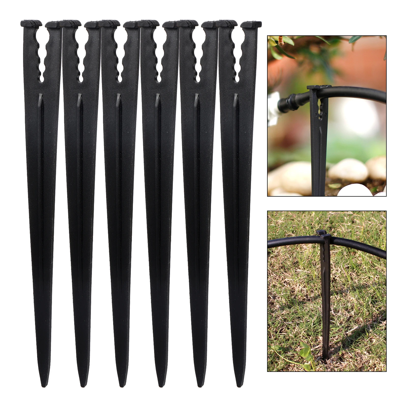 20 PCS 14cm Hook Fixed Stems Support Holder for 4/7 or 3/5 Drip Irrigation Water Hose Garden irrigation Multifunction Bracket