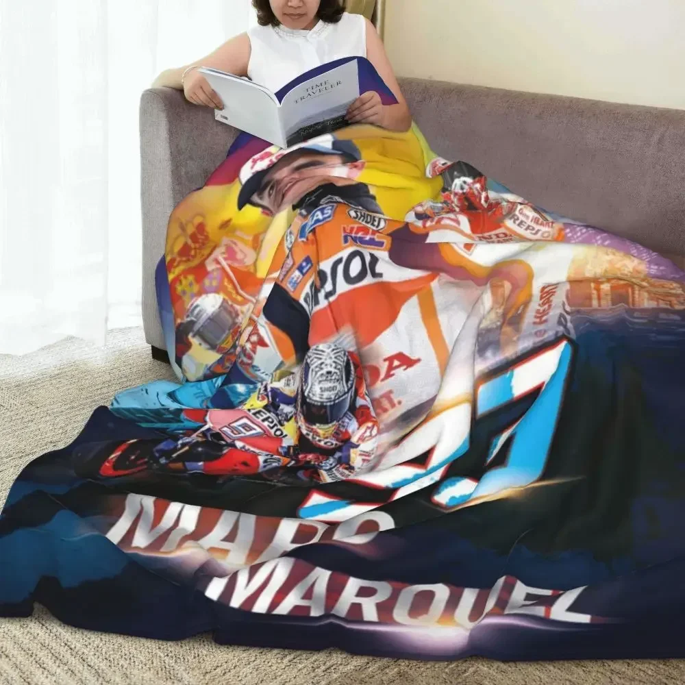 

Flannel Blanket Quality Warm Soft Professional Motorcycle Racer Throw Blanket Winter Office Chair Funny Bedspread