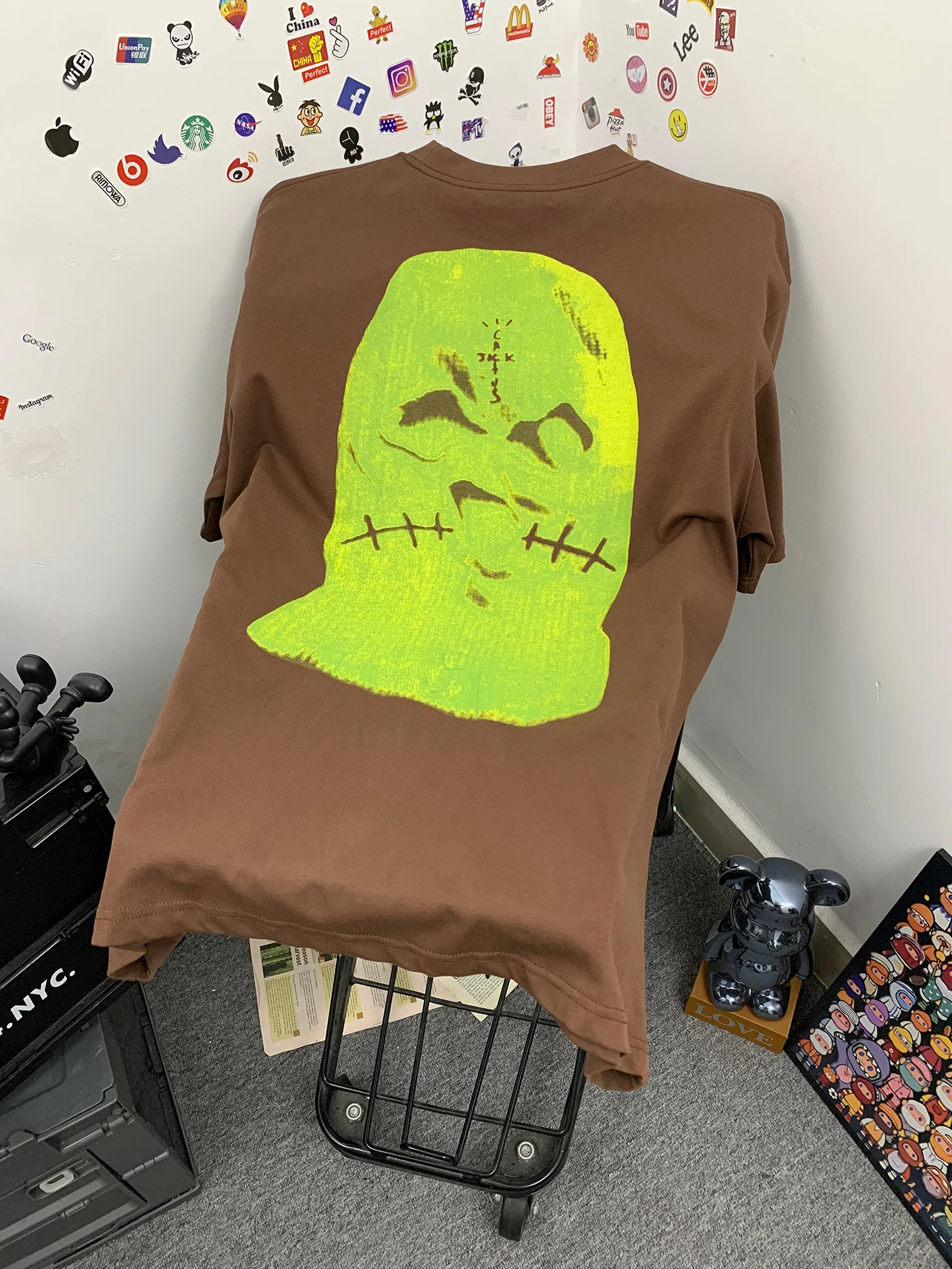 

Retro Heavyweight Digital Print Street Style Loose Fit Short Sleeve T-Shirt for Men Breathable Cotton Casual round Neck Tee