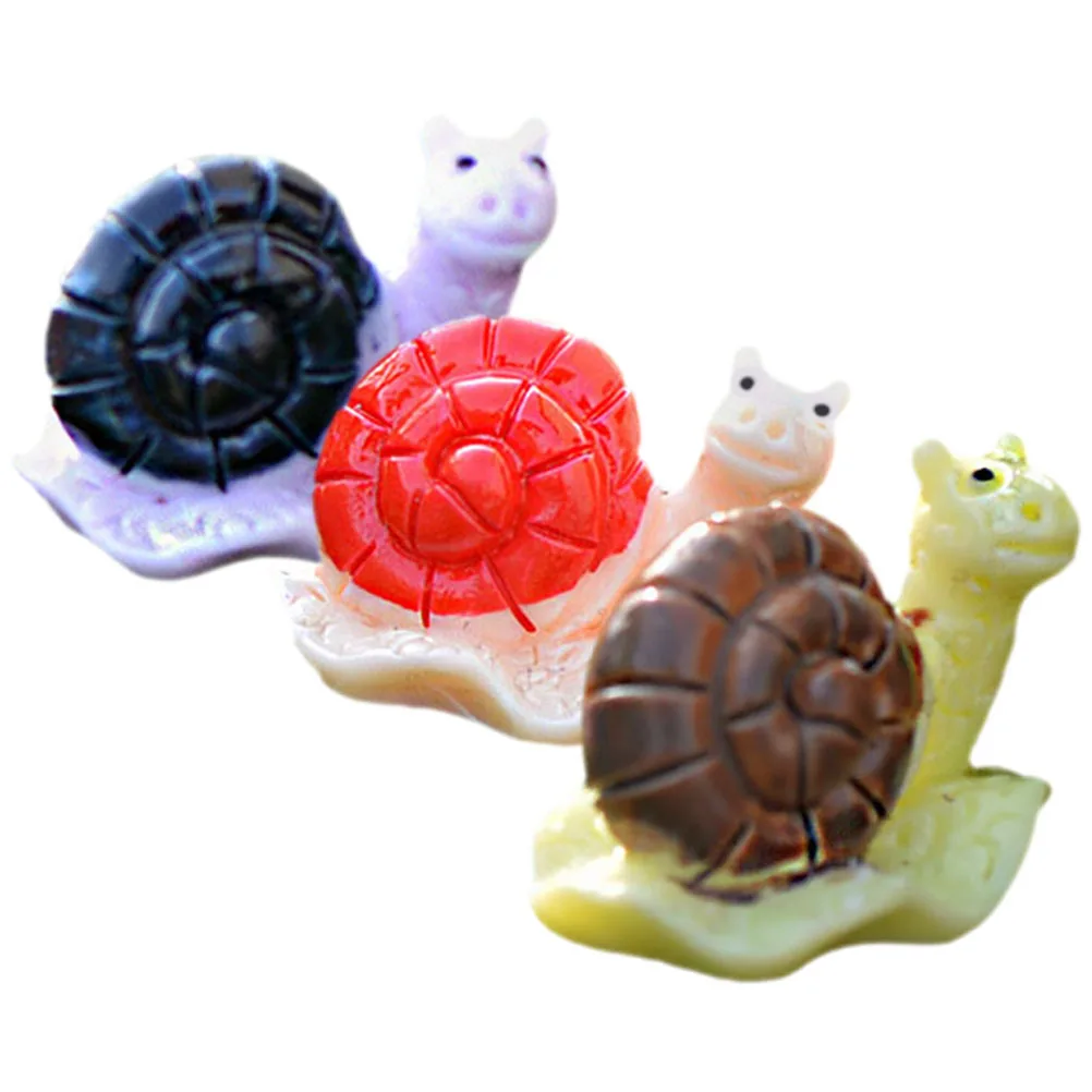 

3Pcs Simulation Snail Decoration Realistic Small Snail Statue for Garden Yard Balcony Miniature Animal Figures