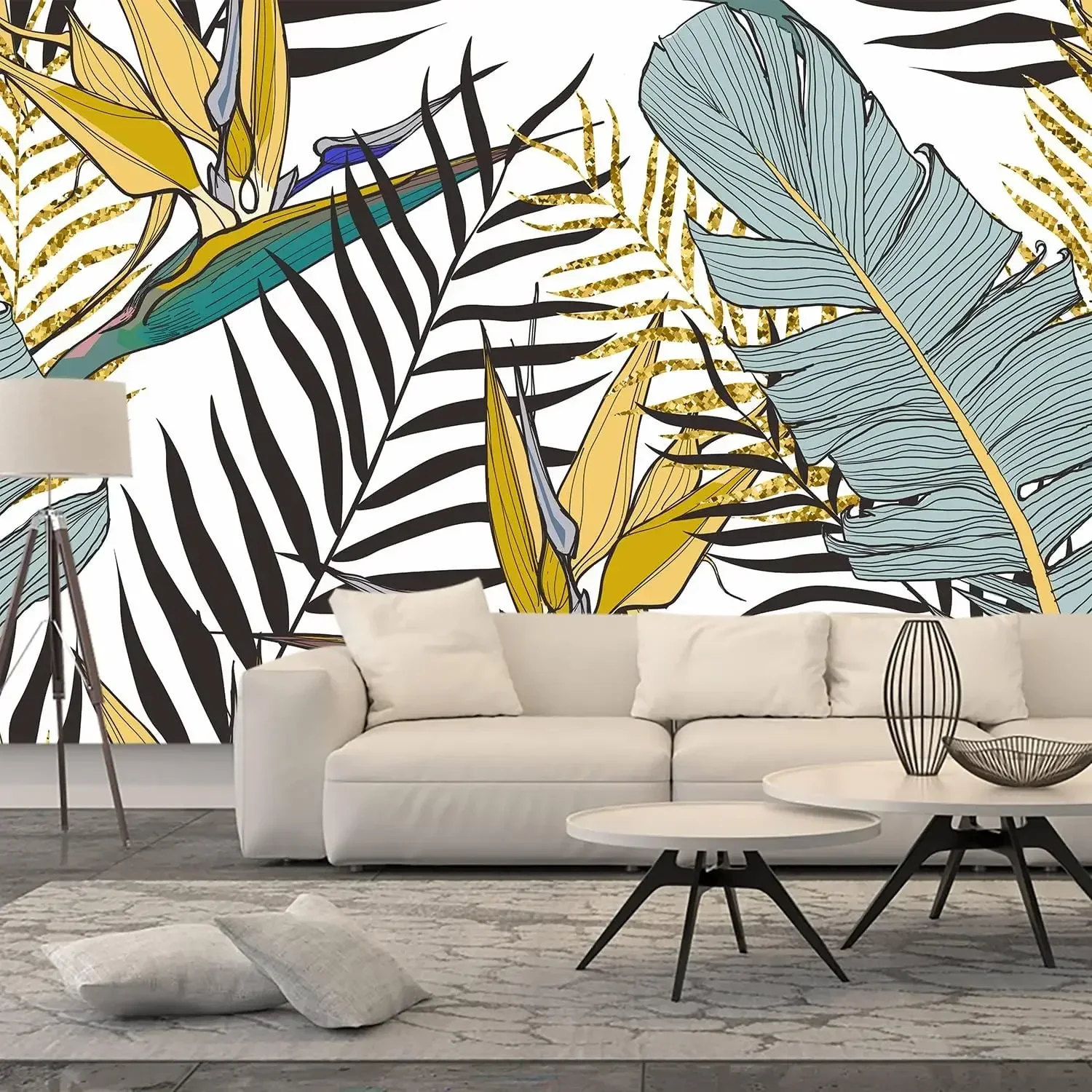 3D Color Plants Foliage Wallpaper Beautiful Modern Bedroom Office Mural Simplicity Large Living Room