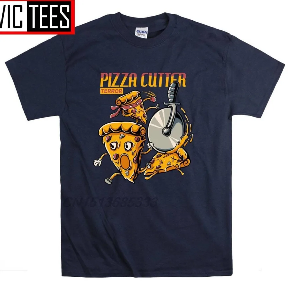 Flat Track Motorcycle T Shirts Men Garage Speedway Motor T-shirts Unisex Pizza Cutter T Shirt Terror Slice Cut Printed T-shirts