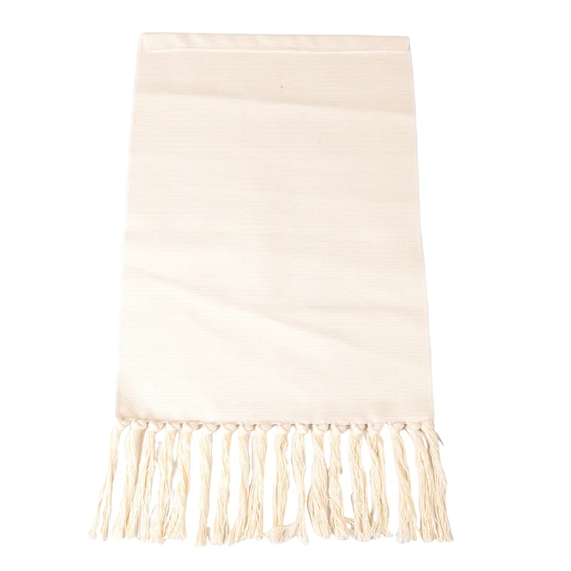 -ABGQ Home Boho Decor Cotton Handmade Woven Wall Hanging Tapestry Colorful Printing Hand Knotted Wall Tassels Decoration