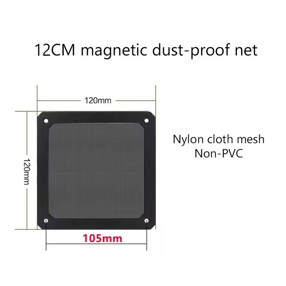 80mm 90mm 120mm 143mm PC Chassis Cooling Fan Dust Filter Magnet with Hole Dustproof Mesh Cover Computer Chassis Net Guard