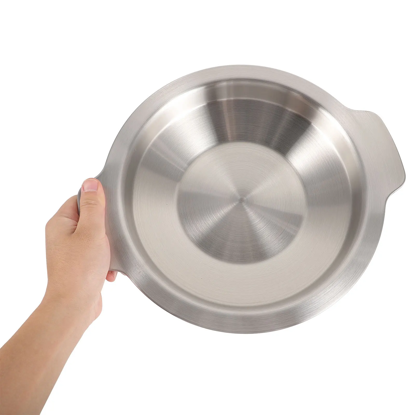 

Stainless Steel Pot Cooking Pan Small Wok for Stove Non-Slip Handles Long-Lasting Metal Pots Home Camping