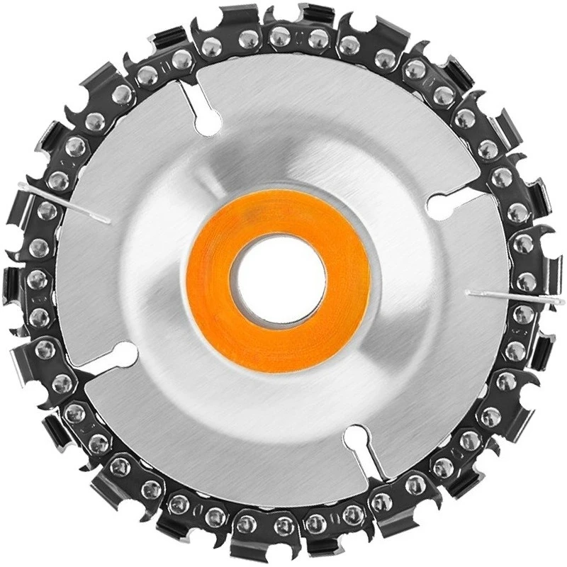 Angle Grinder Chain Disc, 4 Inch Wood Carving Chain Saw Blade for Angle Grinder, Multi-Functional Woodworking Tool for Cutting
