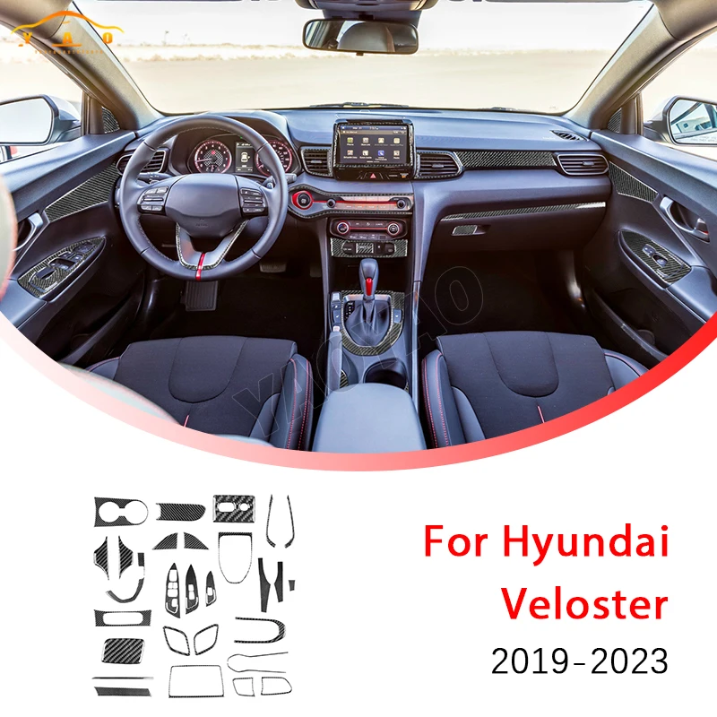 

Car Sticker For Hyundai Veloster 2019-2023 Car Center Console Windows Control Shift Interior Trim Accessories
