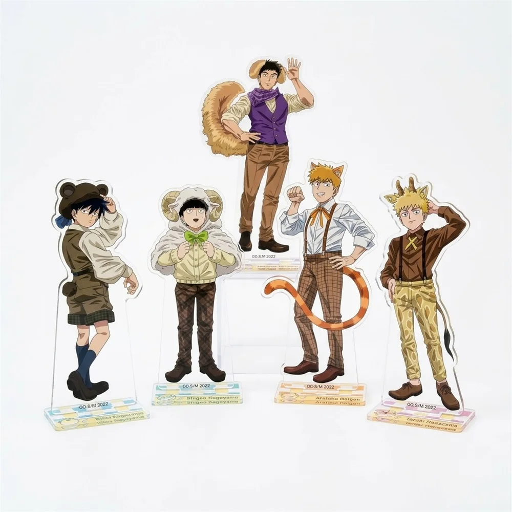 15CM Anime Mob Psycho 100 Acrylic Keychain Stand Model Cosplay Characters Ornament Accessories Goods Collection Gifts