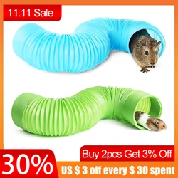 Plastic Small Animals Collapsible Play Tunnel Exercise Tubes for Rabbit Ferret Guinea Pig Hamster Rat Funny Pets Toys