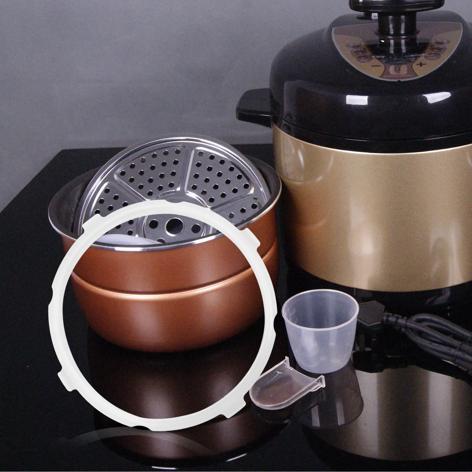 Electric Pressure Cooker Sealing Ring Silicone Replacement Gasket Pot Sealing Ring for Stovetop and Compatible Leak
