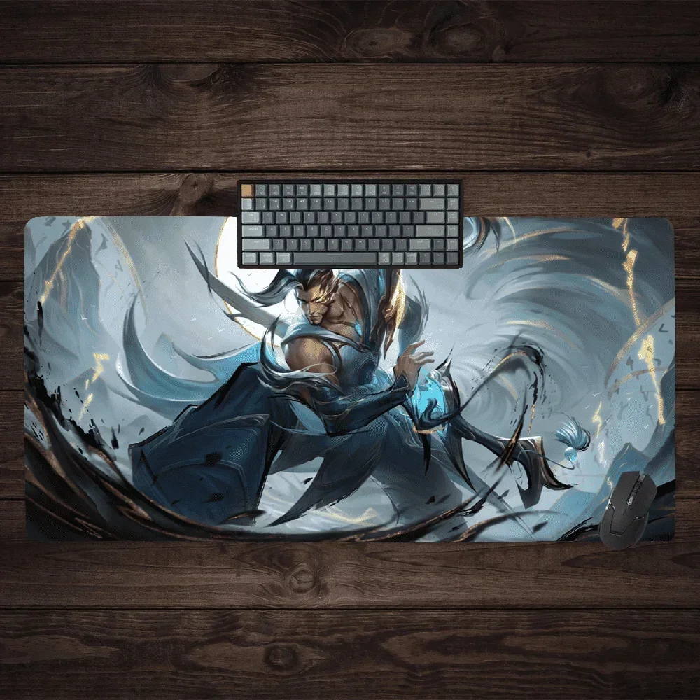 League of Legends new mouse pad super large angry girl Jinx gaming table pad Computer keyboard pad plus long 500x1000x3MM