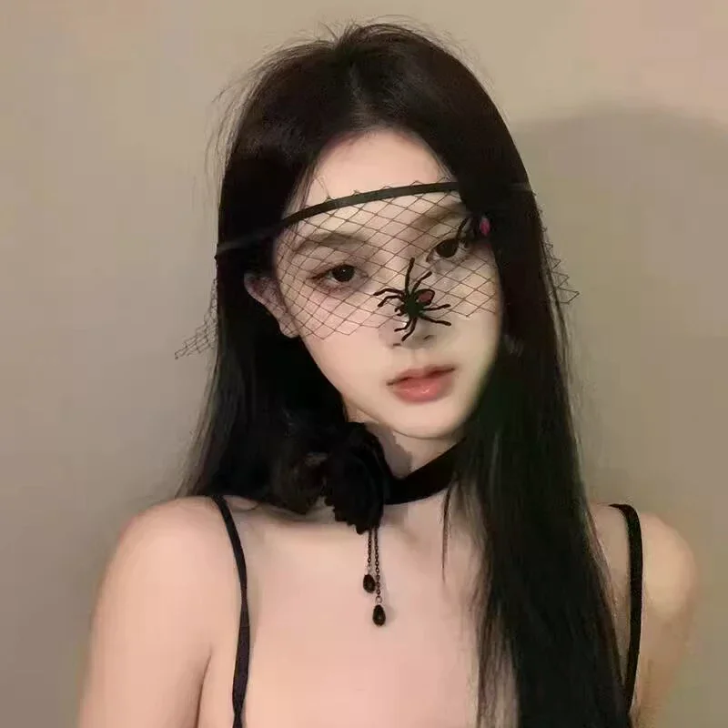 Viktorianische Spitzen-Halbgesichtsmaske für Damen, Retro-Maske mit Blumenmotiv, Party-Requisite, Maskerade-Kostüm-Zubehör