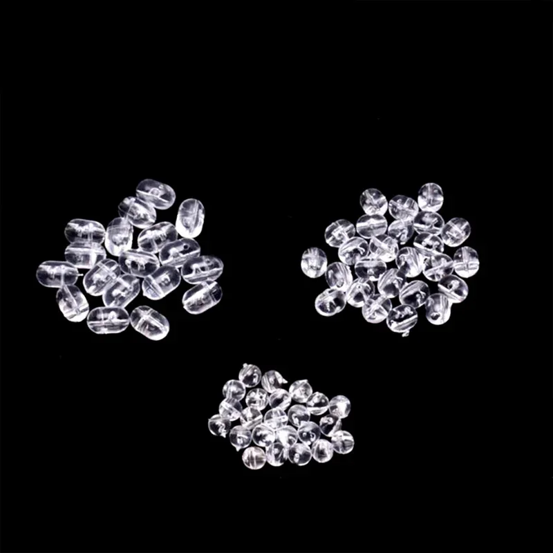 100pcs Fishing Smart Bean Clear Fishing Group Tie Hook Branch Bead Cross Bead 0.18 0.22 0.23 0.31 0.39 Inch Cross Bead