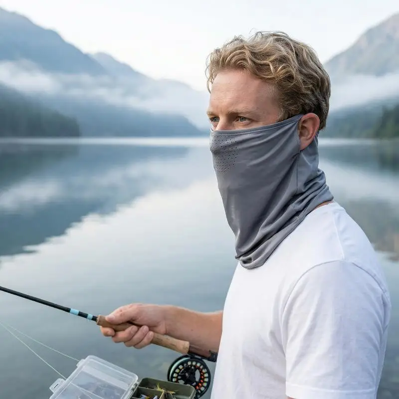 

Ice Silk Face Cover UV Protection Breathable Cycling Neck Wrap Cover Anti-UV Unisex Fishing Sunscreen Face Mask Scarf