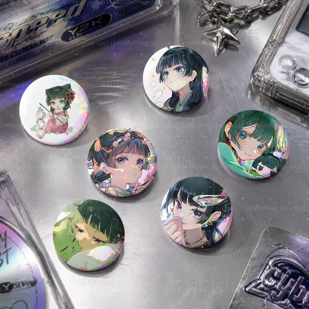 Maomao A-Apothecary Diaries Pin Buttons Round Badge for Clothes Bags Hats Pins Accessories Backpacks Tote Bags Outfit Decor