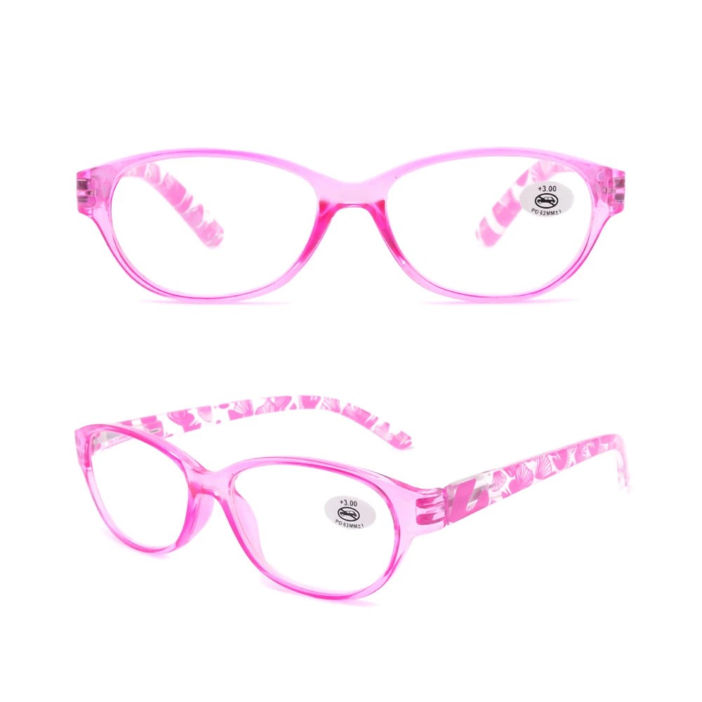 Fashion Women Pink Reading Glasses Small Light Weight Ladies Presbyopic Eyeglasses Reader Eyewear 1.00 1.50 2.00 2.50 3.00 3.50