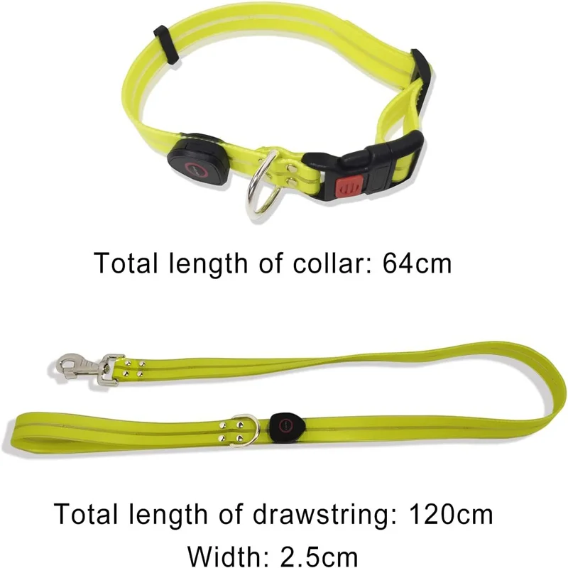 Correa para perro con luz LED USB recargable, ajustable - imagen 2