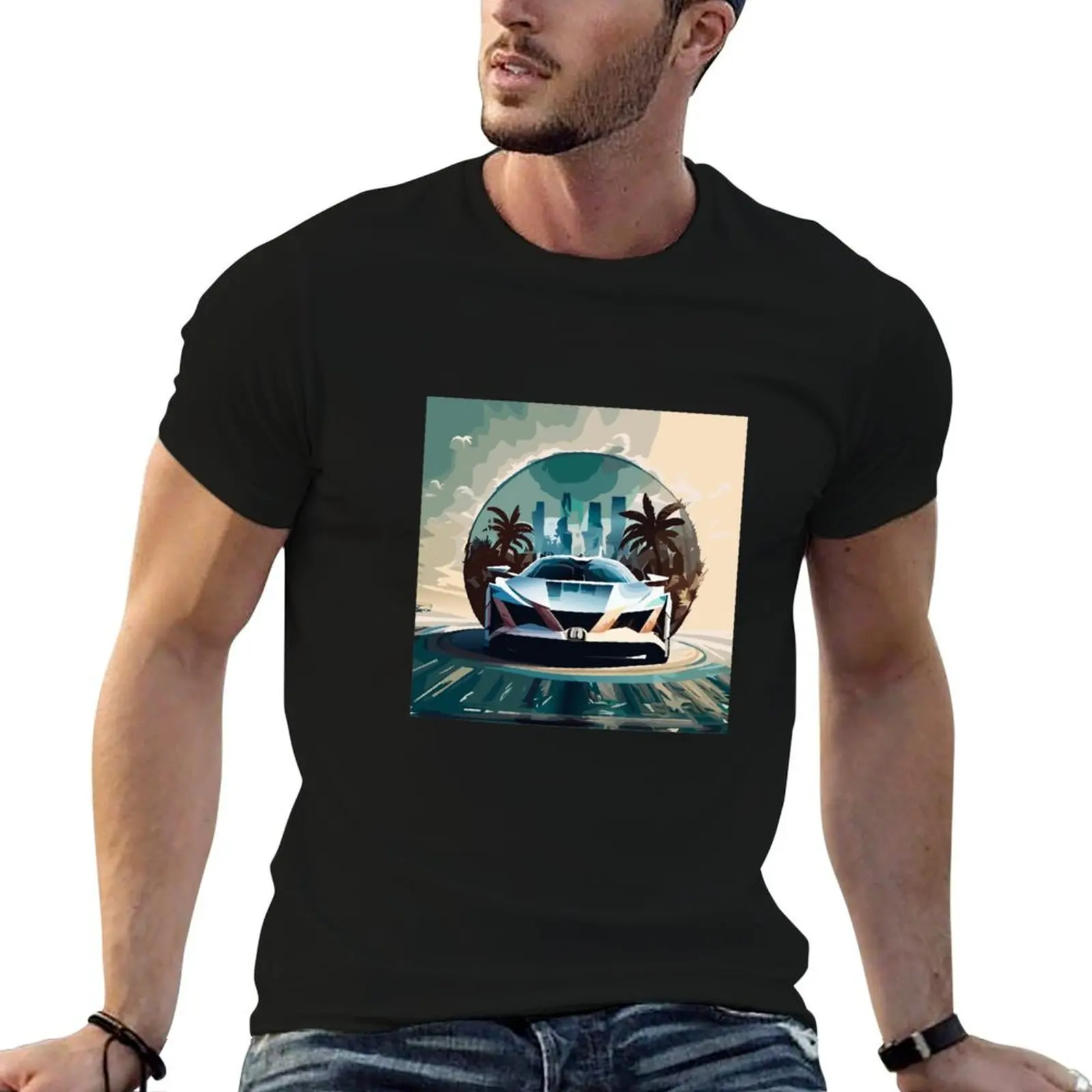 Miami Portal Escape T-Shirt Large Size Breathable Tee