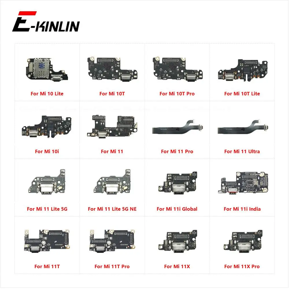 USB Charging Charger Dock Port Board With Microphone Mic Flex Cable For Xiaomi Mi 10 10T 10i 11 11i 11T 11X Pro Lite Ultra 5G NE