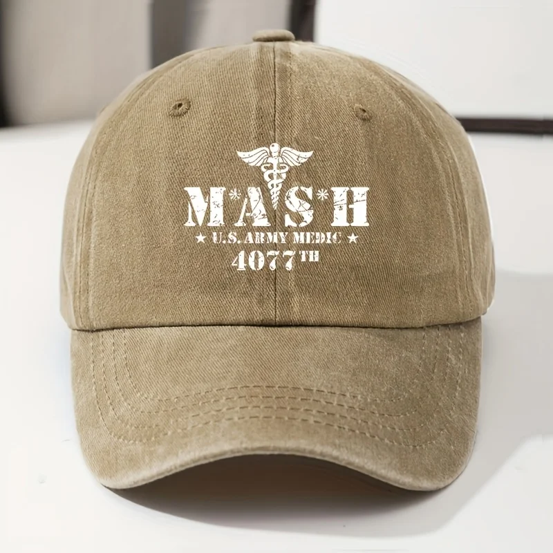 Vintage Dad Hat, Outdoor Casual Sun Hat, MASH 4077 Fashion Printed Baseball Cap