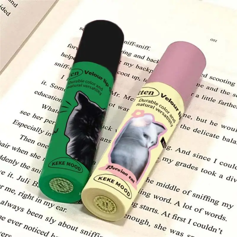 Non Stick Lipstick Lasting Lipstick Nourishing Gifts For Cat Lovers Matte Lip Gloss Instagram Worthy Enhance Complexion Too Cute