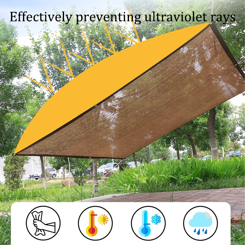 Outdoor Garden Sunshade Net Terrace Camping UV Protection Sunscreen Fabric Anti-ultraviolet Awning Plant Cover Sunshade Net