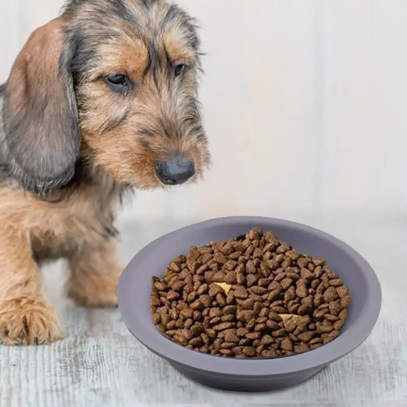 Langzaam eten hondenkom Leuk kerstthema Hond Slow Feeder Siliconen kom Cartoon dubbelzijdig hondenvoerbak Voerbenodigdheden voor huisdieren