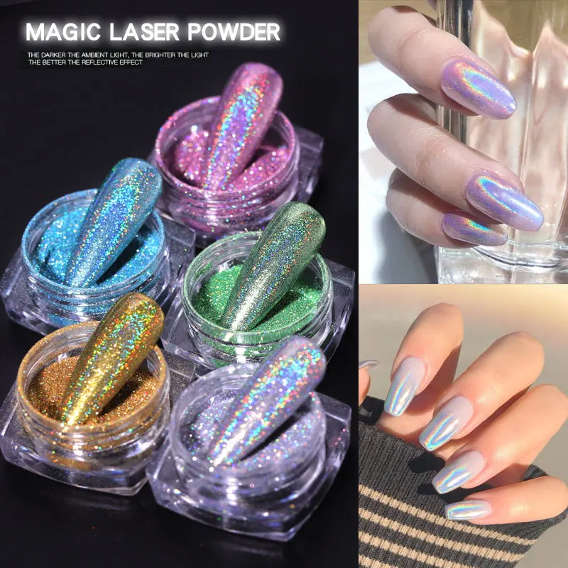 Nail Glitter New Pop Classic Color High Quality Aperture Nail Laser Powder Fine