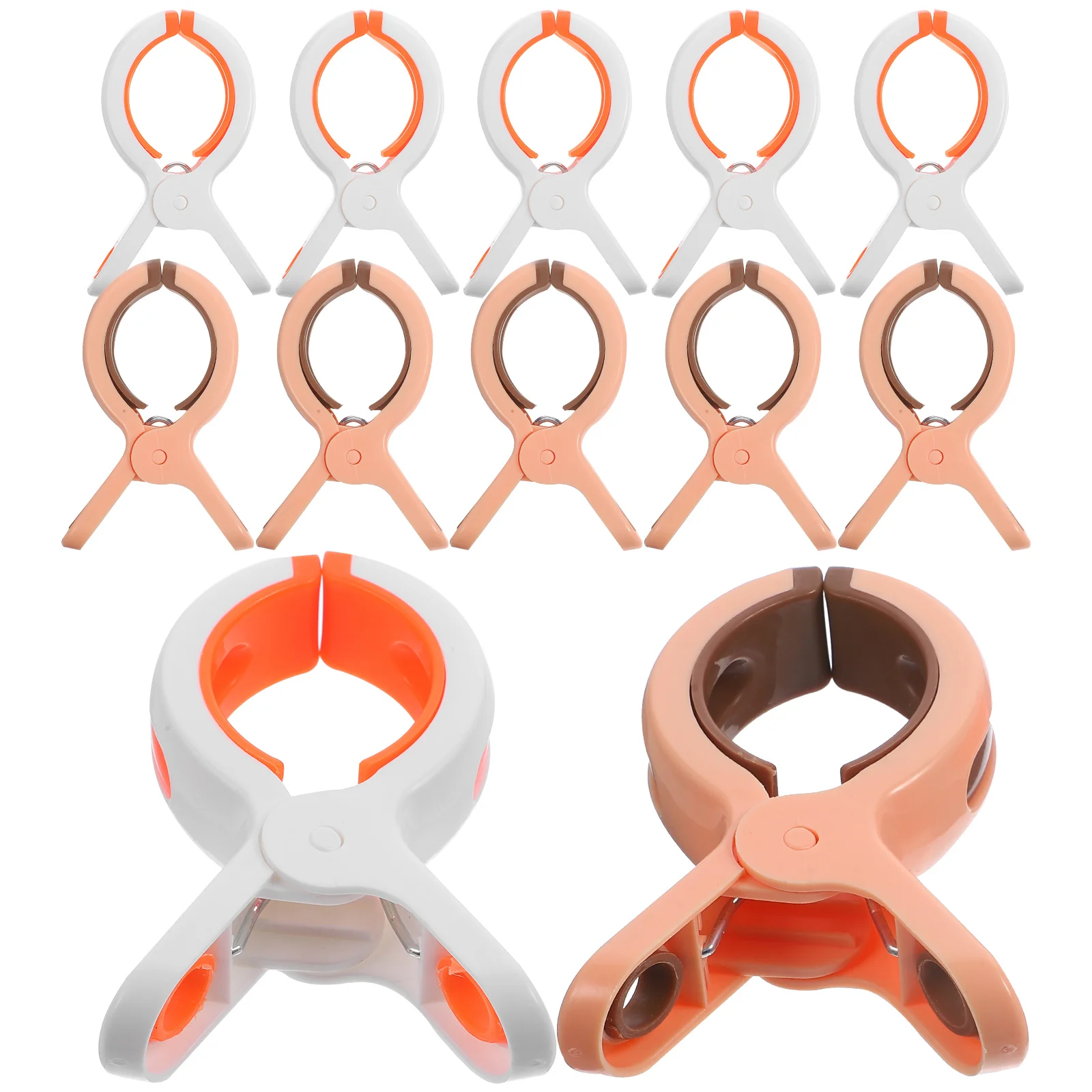 

12 Pcs Beach Towel Clips White 16x21x4cm 288g Clothespins for Chairs Drying Strong Clamp Windproof Nonslip Safe Reliable Thick