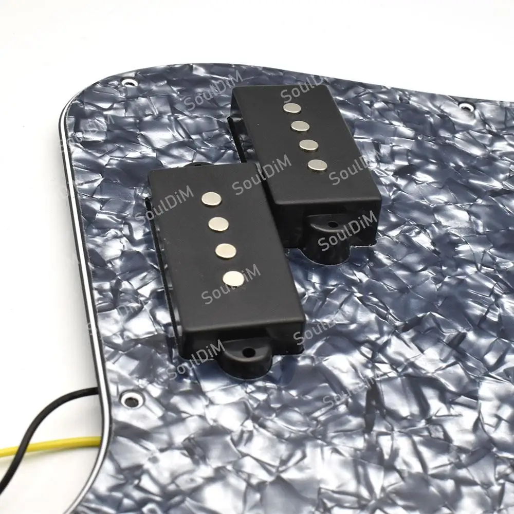 PB P Bass Prewired Loaded Pickguard Scratch Plate with Pickup for 4 String P Bass Blue Pearl