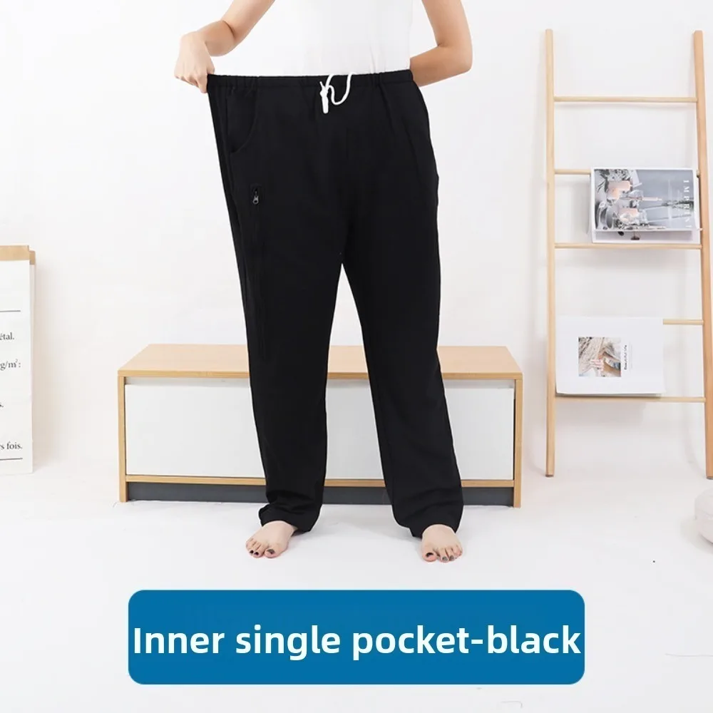 Adult Practical Care Pants, Hidden Pocket Design for Urine Pouch, Adjustable Waist Daily Care Wear Trousers