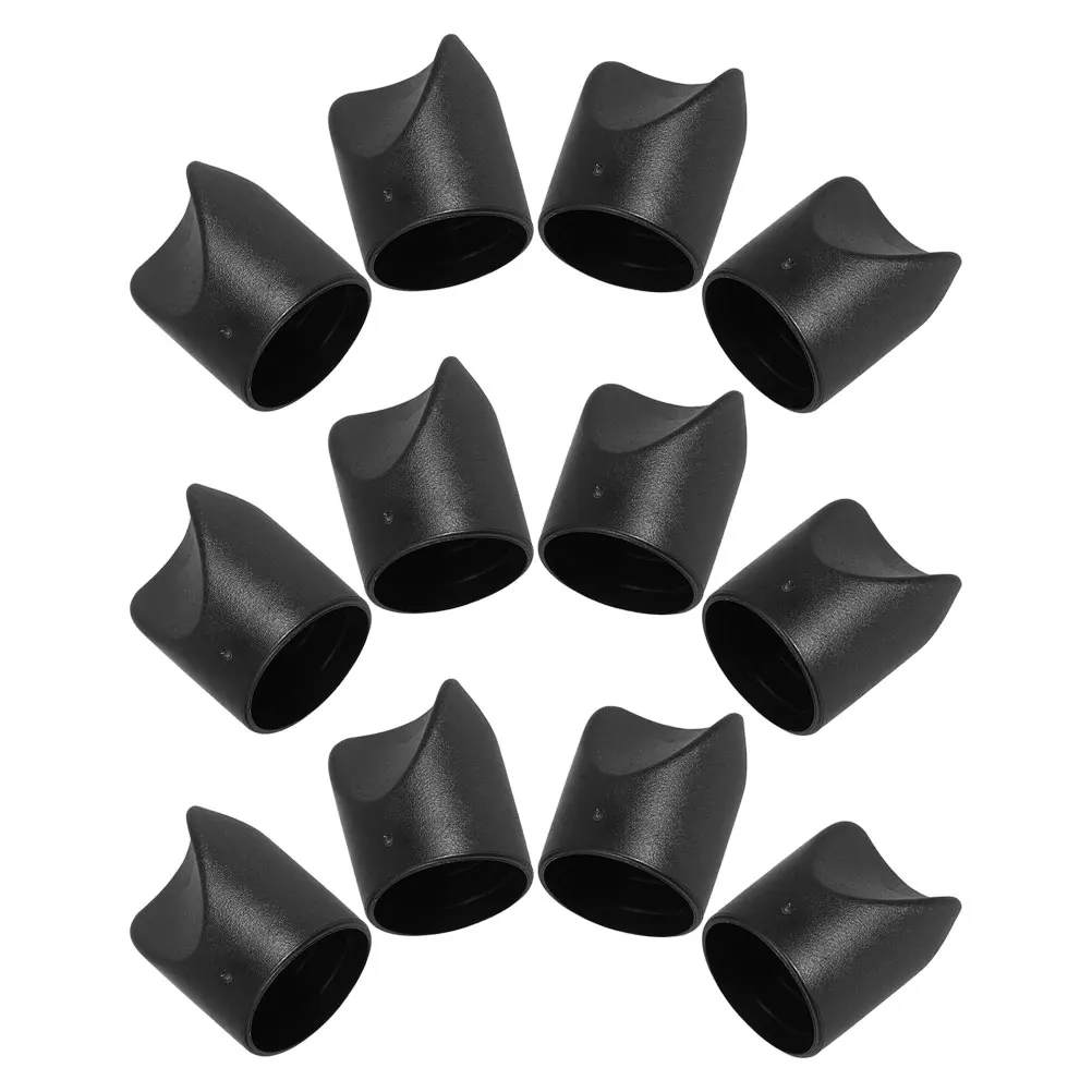 

12pcs Folding Chair Stable Covers Heavy Duty Nylon Anti Slip Leg Protectors Black End Caps 7 8 Inch Inner Diameter Furniture