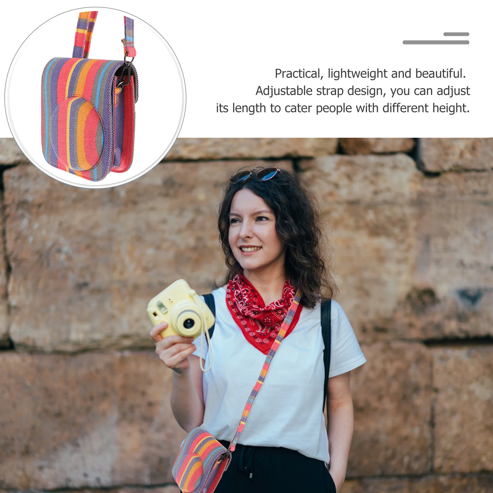 

Canvas Bag for Instant Camera Adjustable Shoulder Strap Suitable for Shopping Hiking Camping and Commuting Enthusiasts