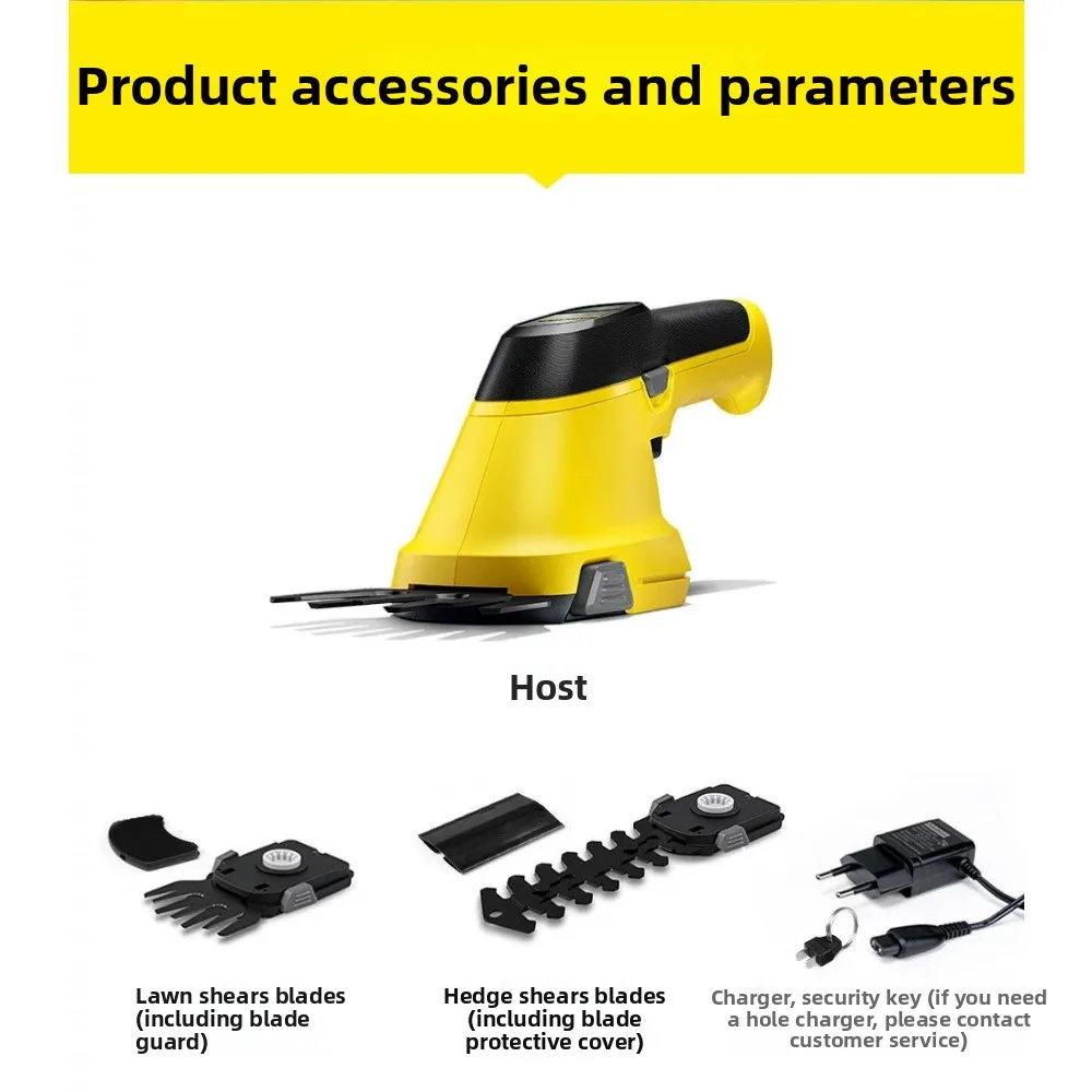 2 in 1 Cordless Electric Grass Shear and Hedge Trimmer with Lithium Battery for Garden