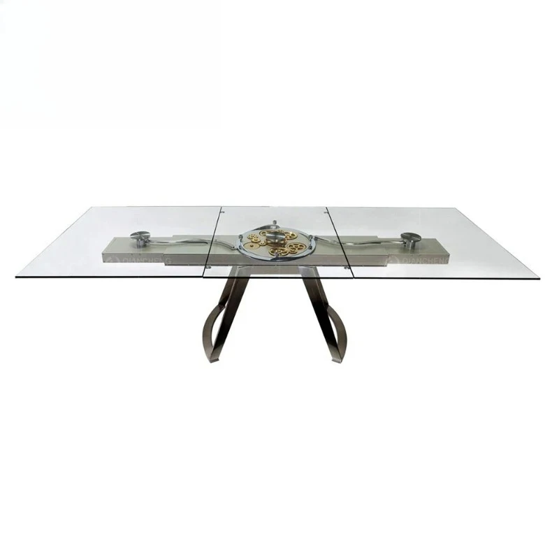 high quality Light glass mechanical dining tle retractle high-end art teeth ** home furniture