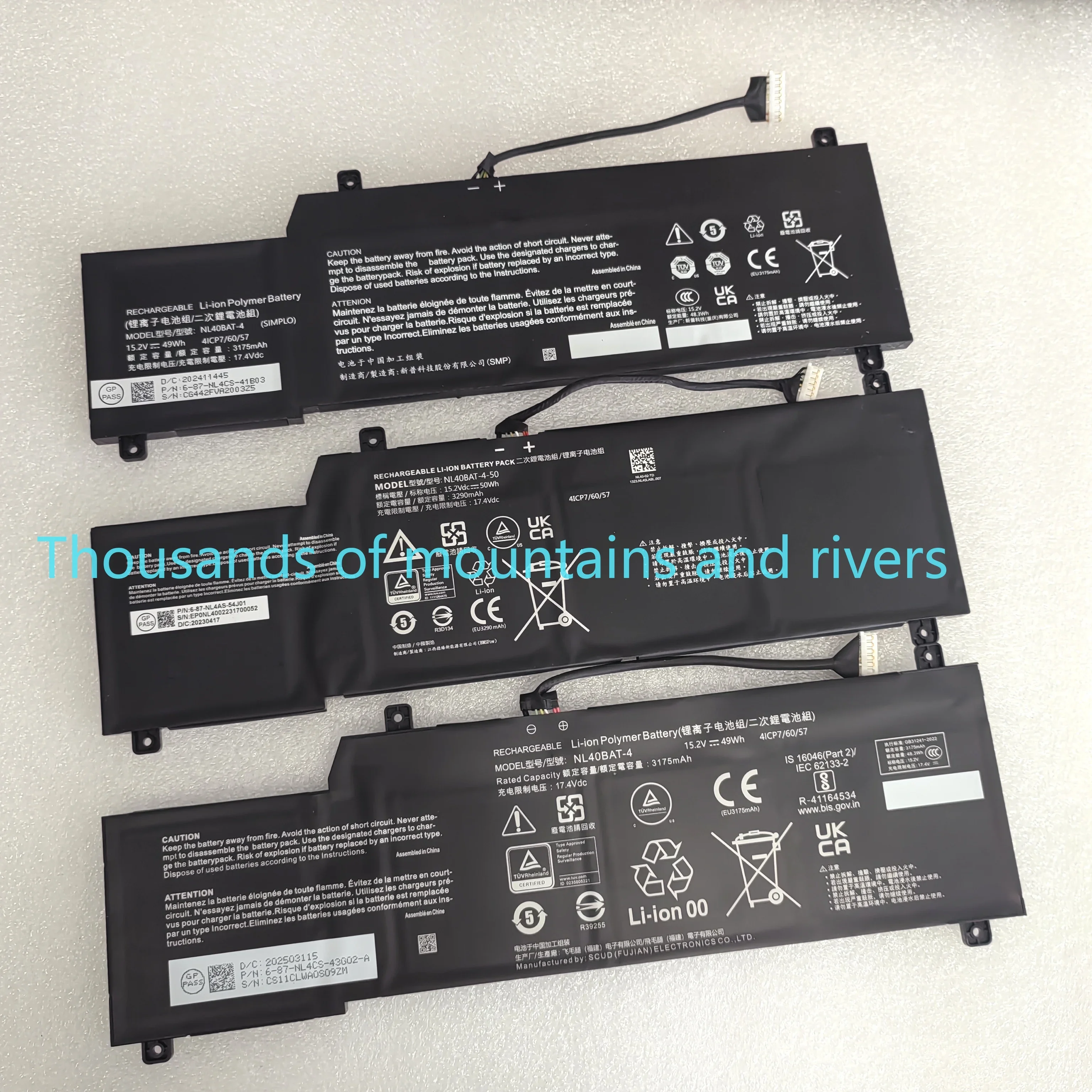 

WYORESY NL40BAT-4 15,2 В 3175 мАч аккумулятор для ноутбука Getac Machenike Machcreator-A 4ICP7/60/57 литий-полимерный аккумулятор