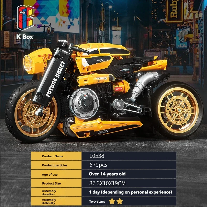 Blocchi tecnici per motociclette Set modello MOC MOC MOC assemblare mattoni STEM giocattoli per bambini Ragazzi compleanno Natale regalo di Halloween