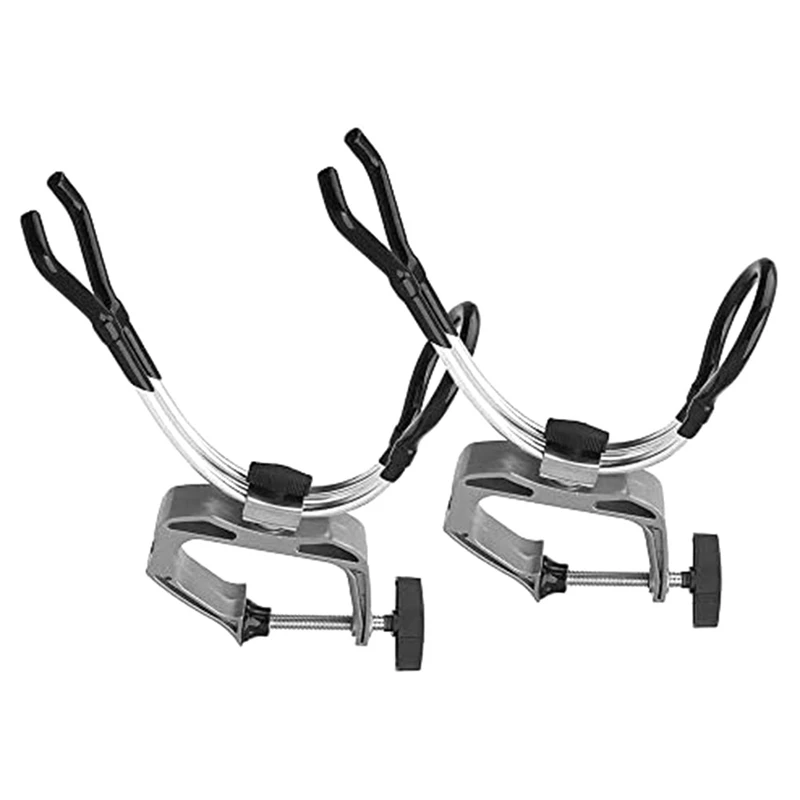 2 PCS Fishing Rod Bracket Fishing Rod Pole Stand Bracket Heavy Duty Boat Marine Aluminium Alloy