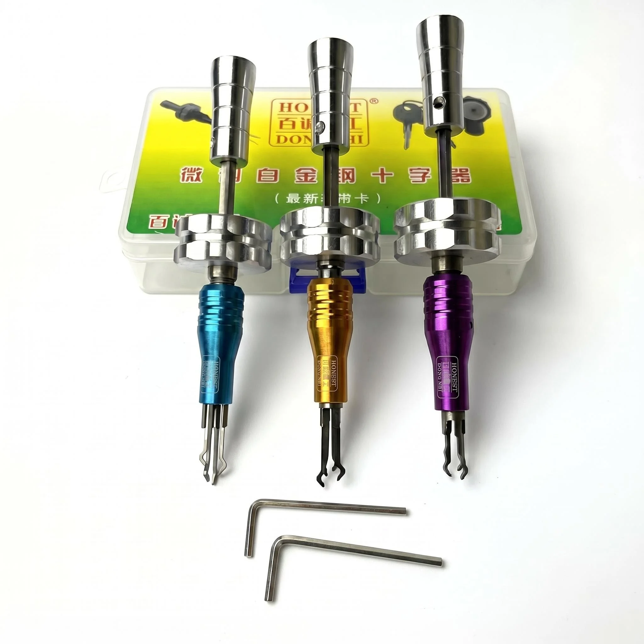 Tool set (including 6.0mm, 6.5mm, and 7.0mm sizes) suitable for repairing cross-style locks and household door locks.