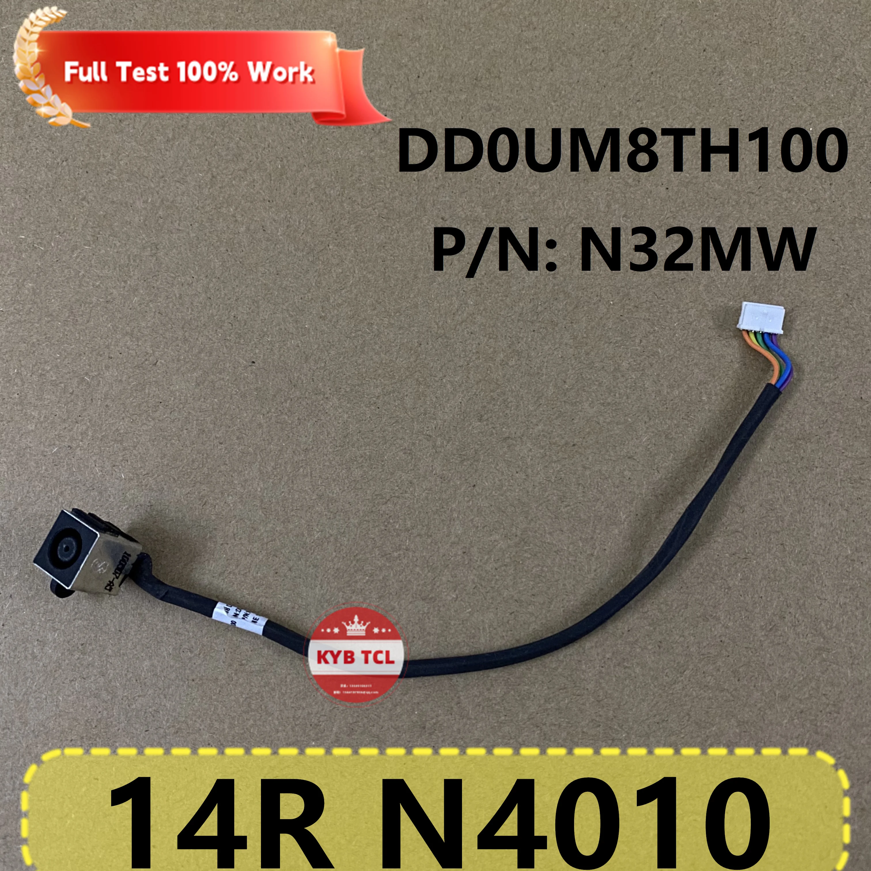 Dell Inspiron 14R N4010โน้ตบุ๊ค N32MW DD0UM8TH100ของแท้แล็ปท็อป DC IN Power JACK W CABLE