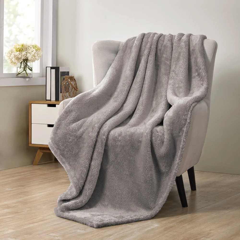 

Antimicrobial Plush Polyester Throw Blanket Ultra Soft Cozy Warm Breathable Machine Washable Home Decor Unisex 50 x 60 Inches