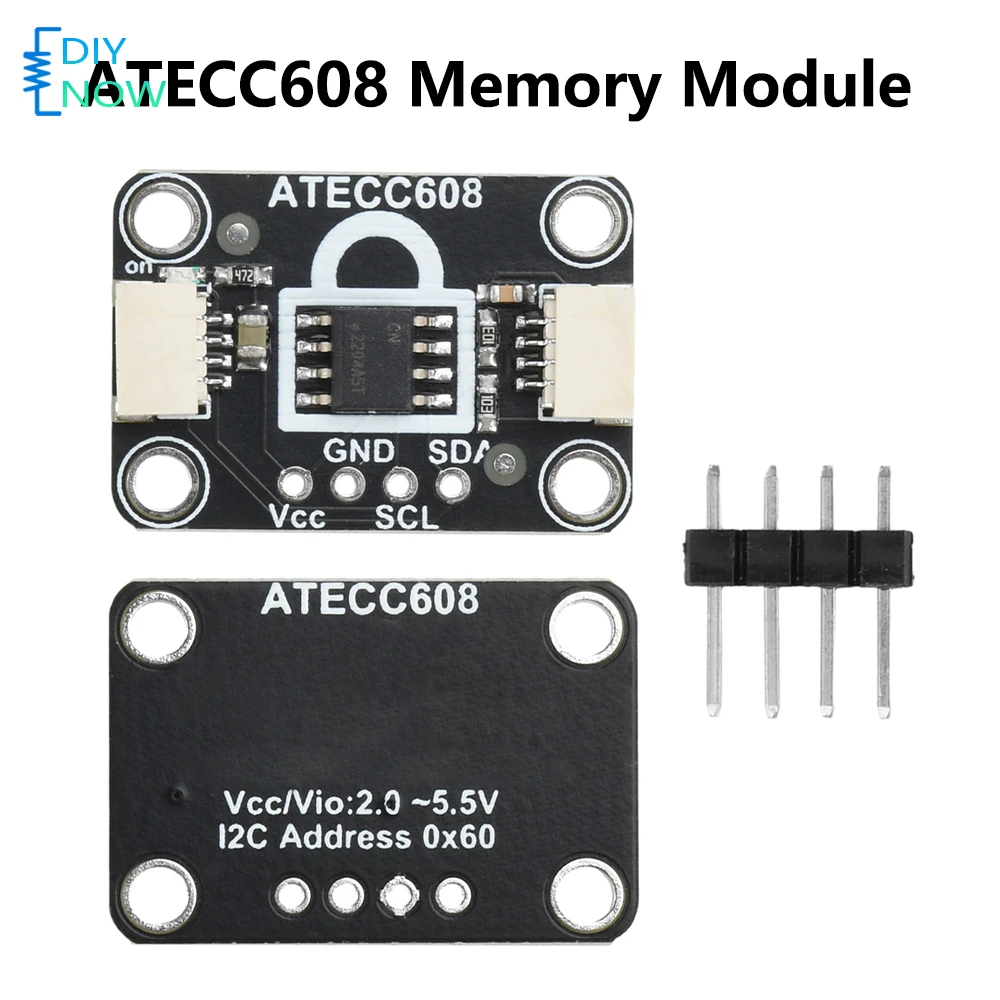 ATECC608 Extension Cord Key Storage Module I2C 2.0V to 5.5V Breakout Board Key Memory Compatible with STEMMA QT/Qwiic