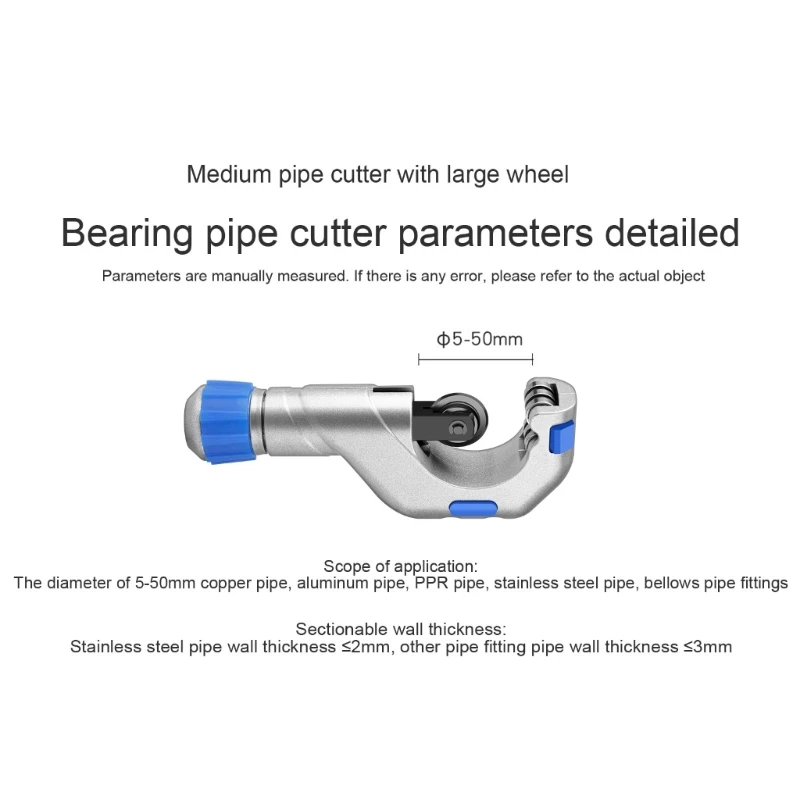 Bearing Pipe Cutter 3-70mm Tube Shear Hobbing Circular Hand Tools Dropship