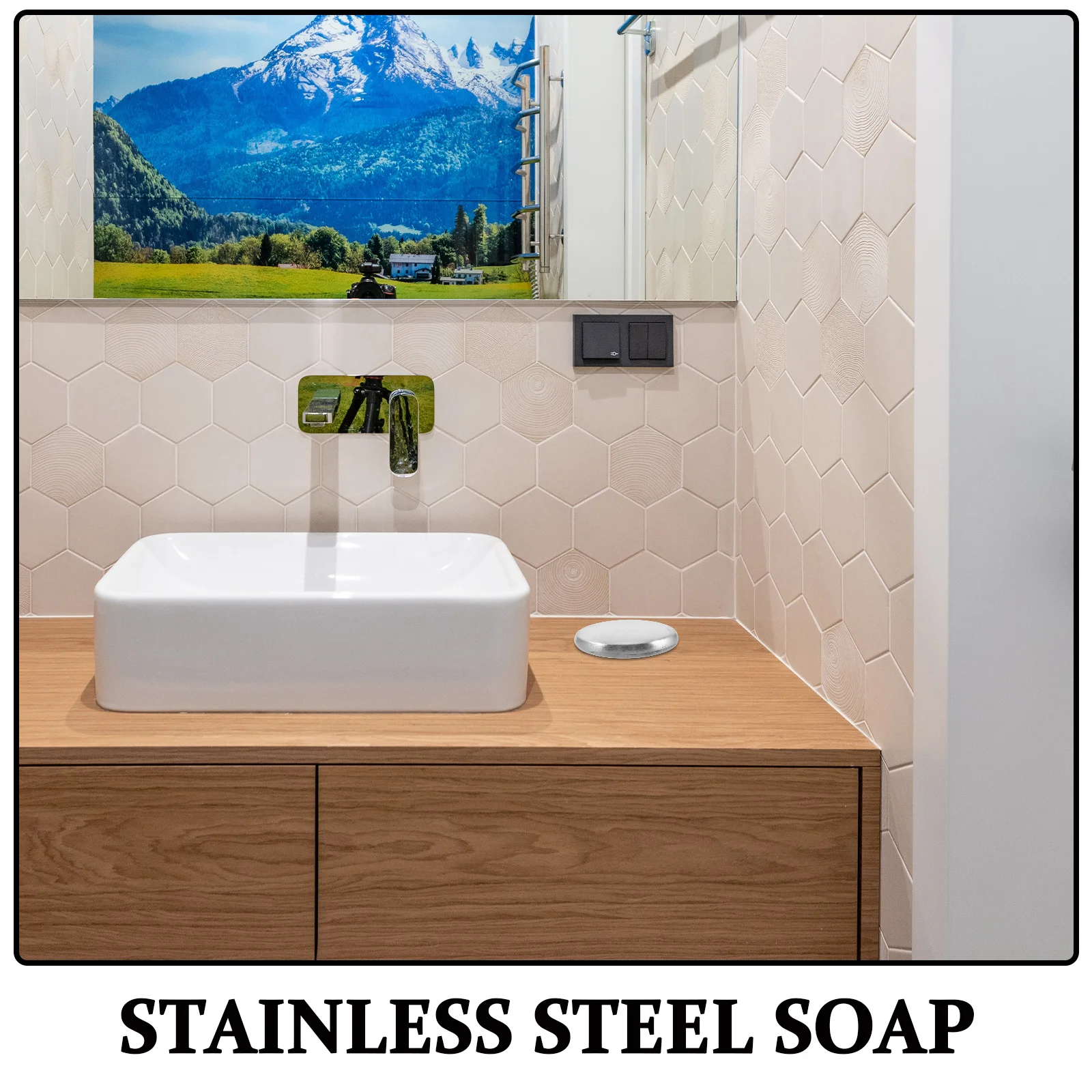 2 قطعة صابون الفولاذ المقاوم للصدأ للمنزل شريط إزالة الرائحة قابلة لإعادة الاستخدام المعادن اليد نظافة المطبخ الحمام المعطر الصلب بار الصابون