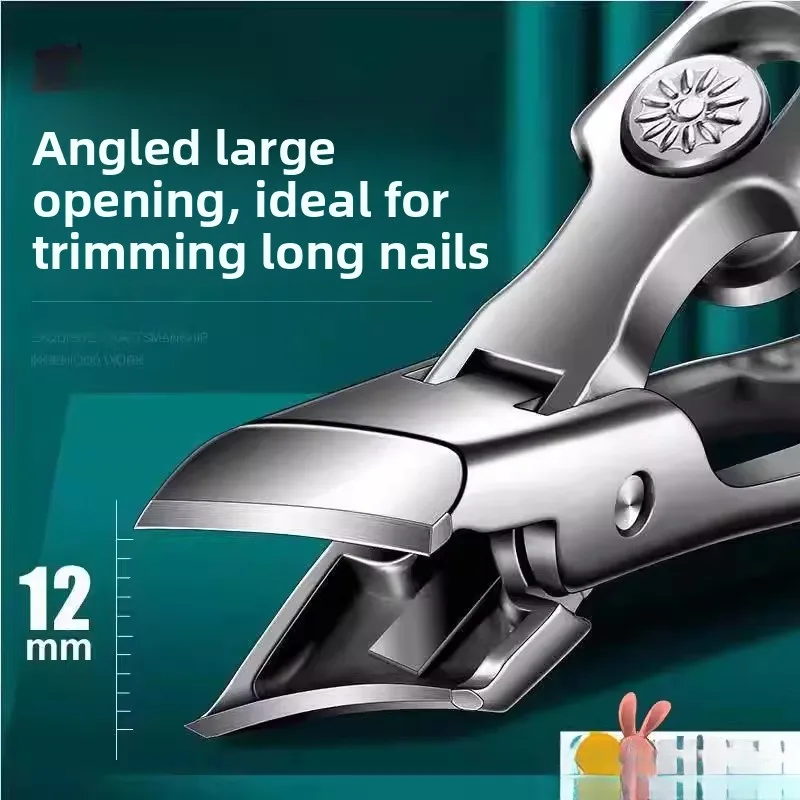 

Высококачественные кусачки для ногтей с широким раскрытием и защитой от разлетающихся обрезков, для твердых ногтей, с наклонным лезвием, для домашнего ежедневного использования, набор