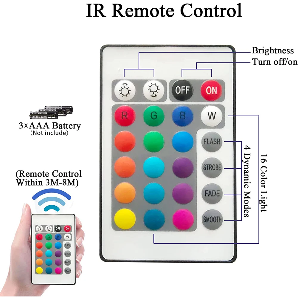 10 Led Dompelpompen Lights Remote Controlled Rgb Batterij Aangedreven Onderwater Night Lamp Voor Tuin Zwembad Vaas Kom Party Decoratie