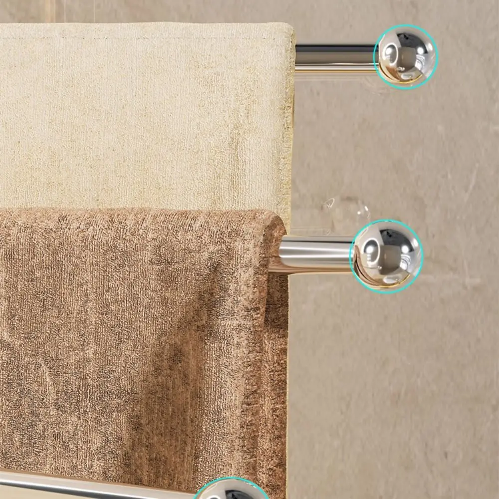 

New 3/4/5 Bars Towel Bars Suction Cup 180° Rotating Towel Rack Punch-free Foldable Toilet Towel Rod