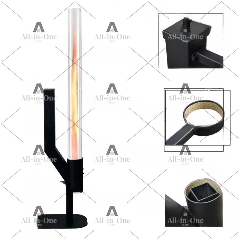 Household Heating Furnace Outdoor Camping Portable Integrated Glass Heating Furnace Stainless Steel Granular Furnace